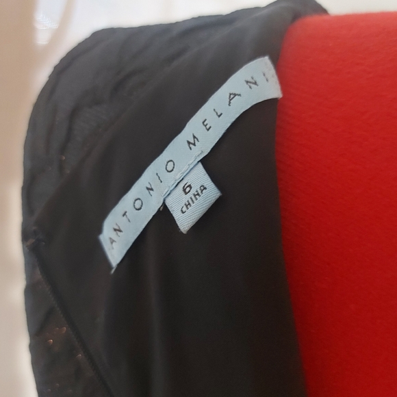 Black floral Antonio Melani Dress size 6 - Picture 3 of 3